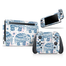 Ethnic Navy Seamless Aztec Elephant // Skin Decal Wrap Kit for Nintendo Switch Console & Dock, Joy-Cons, Pro Controller, Lite, 3DS XL, 2DS XL, DSi, or Wii - Vinyl Skin Wrap for Nintendo Switch 2, OLED, Lite, Pro Controller, Wii & Classic Handhelds