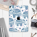 Ethnic Navy Seamless Aztec Elephant - Full Body Skin Decal for the Apple iPad Pro 12.9", 11", 10.5", 9.7", Air or Mini (All Models Available)