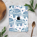 Ethnic Navy Seamless Aztec Elephant - Full Body Skin Decal for the Apple iPad Pro 12.9", 11", 10.5", 9.7", Air or Mini (All Models Available)