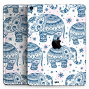 Ethnic Navy Seamless Aztec Elephant - Full Body Skin Decal for the Apple iPad Pro 12.9", 11", 10.5", 9.7", Air or Mini (All Models Available)