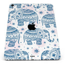 Ethnic Navy Seamless Aztec Elephant - Full Body Skin Decal for the Apple iPad Pro 12.9", 11", 10.5", 9.7", Air or Mini (All Models Available)