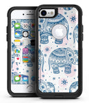 Ethnic Navy Seamless Aztec Elephant - iPhone 7 or 8 OtterBox Case & Skin Kits