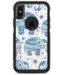 Ethnic Navy Seamless Aztec Elephant - iPhone X OtterBox Case & Skin Kits
