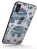 Ethnic Navy Seamless Aztec Elephant - iPhone X Skin-Kit
