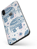 Ethnic Navy Seamless Aztec Elephant - iPhone X Skin-Kit