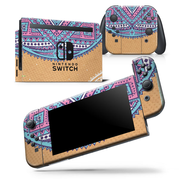 Ethnic Tribe Pattern V2 - Skin Wrap Decal for Nintendo Switch Lite Console & Dock - 3DS XL - 2DS - Pro - DSi - Wii - Joy-Con Gaming Controller