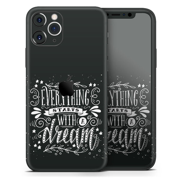 Everything Starts with a Dream - Skin-Kit compatible with the Apple iPhone 13, 13 Pro Max, 13 Mini, 13 Pro, iPhone 12, iPhone 11 (All iPhones Available)