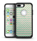 Faded Aqua Chevron Pattern - iPhone 7 or 7 Plus Commuter Case Skin Kit