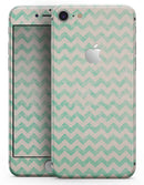 Faded Aqua Chevron Pattern - Skin-kit for the iPhone 8 or 8 Plus