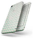 Faded Aqua Chevron Pattern - Skin-kit for the iPhone 8 or 8 Plus