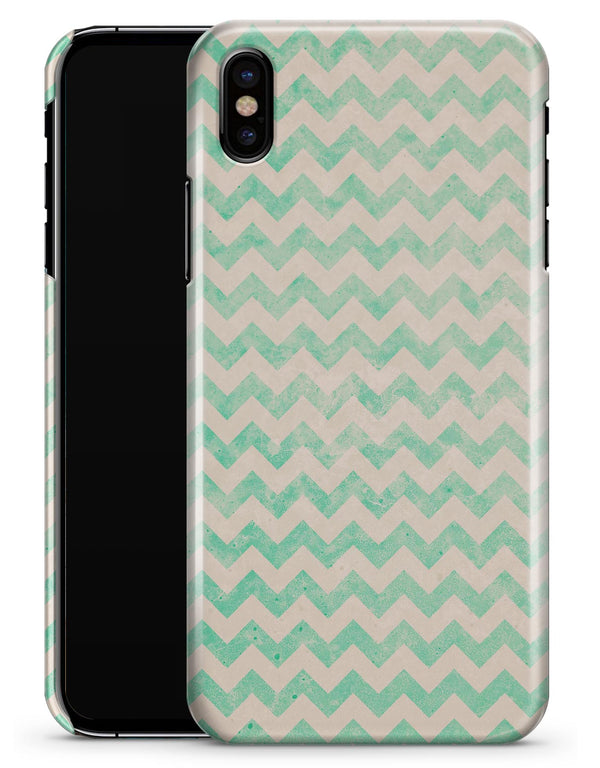 Faded Aqua Chevron Pattern - iPhone X Clipit Case