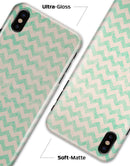 Faded Aqua Chevron Pattern - iPhone X Clipit Case