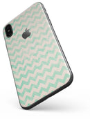 Faded Aqua Chevron Pattern - iPhone X Skin-Kit