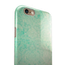 Faded Aqua Rococo Pattern iPhone 6/6s or 6/6s Plus 2-Piece Hybrid INK-Fuzed Case