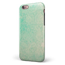 Faded Aqua Rococo Pattern iPhone 6/6s or 6/6s Plus 2-Piece Hybrid INK-Fuzed Case