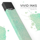 Faded Aqua Rococo Pattern - Premium Decal Protective Skin-Wrap Sticker compatible with the Juul Labs vaping device