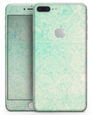 Faded Aqua Rococo Pattern - Skin-kit for the iPhone 8 or 8 Plus