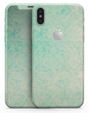 Faded Aqua Rococo Pattern - iPhone X Skin-Kit