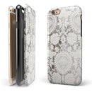 Faded Black and White Cauliflower Damask Pattern iPhone 6/6s or 6/6s Plus 2-Piece Hybrid INK-Fuzed Case