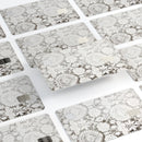 Faded Black and White Cauliflower Damask Pattern - Premium Protective Decal Skin-Kit for the Apple Credit Card