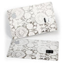 Faded Black and White Cauliflower Damask Pattern - Premium Protective Decal Skin-Kit for the Apple Credit Card