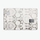 Faded Black and White Cauliflower Damask Pattern - Premium Protective Decal Skin-Kit for the Apple Credit Card