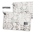 Faded Black and White Cauliflower Damask Pattern - Premium Protective Decal Skin-Kit for the Apple Credit Card