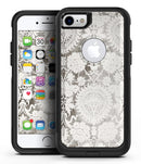 Faded Black and White Cauliflower Damask Pattern - iPhone 7 or 8 OtterBox Case & Skin Kits