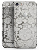 Faded Black and White Cauliflower Damask Pattern - Skin-kit for the iPhone 8 or 8 Plus