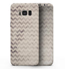 Faded Black and White Chevron Pattern - Samsung Galaxy S8 Full-Body Skin Kit