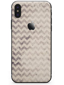Faded Black and White Chevron Pattern - iPhone X Skin-Kit