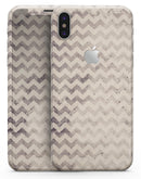 Faded Black and White Chevron Pattern - iPhone X Skin-Kit