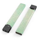 Faded Blue-Green Rococo Pattern - Premium Decal Protective Skin-Wrap Sticker compatible with the Juul Labs vaping device