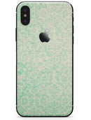 Faded Blue-Green Rococo Pattern - iPhone X Skin-Kit