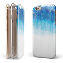 Faded Blue Watercolor Strokes iPhone 6/6s or 6/6s Plus 2-Piece Hybrid INK-Fuzed Case