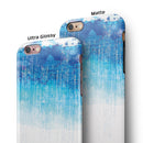 Faded Blue Watercolor Strokes iPhone 6/6s or 6/6s Plus 2-Piece Hybrid INK-Fuzed Case