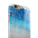 Faded Blue Watercolor Strokes iPhone 6/6s or 6/6s Plus 2-Piece Hybrid INK-Fuzed Case