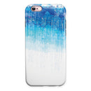 Faded Blue Watercolor Strokes iPhone 6/6s or 6/6s Plus 2-Piece Hybrid INK-Fuzed Case