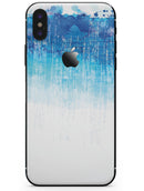 Faded Blue Watercolor Strokes - iPhone X Skin-Kit