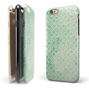 Faded Blue and Green Overlapping CIrcles iPhone 6/6s or 6/6s Plus 2-Piece Hybrid INK-Fuzed Case
