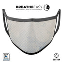 Faded Blue and White Snowflake Pattern - Made in USA Mouth Cover Unisex Anti-Dust Cotton Blend Reusable & Washable Face Mask with Adjustable Sizing for Adult or Child