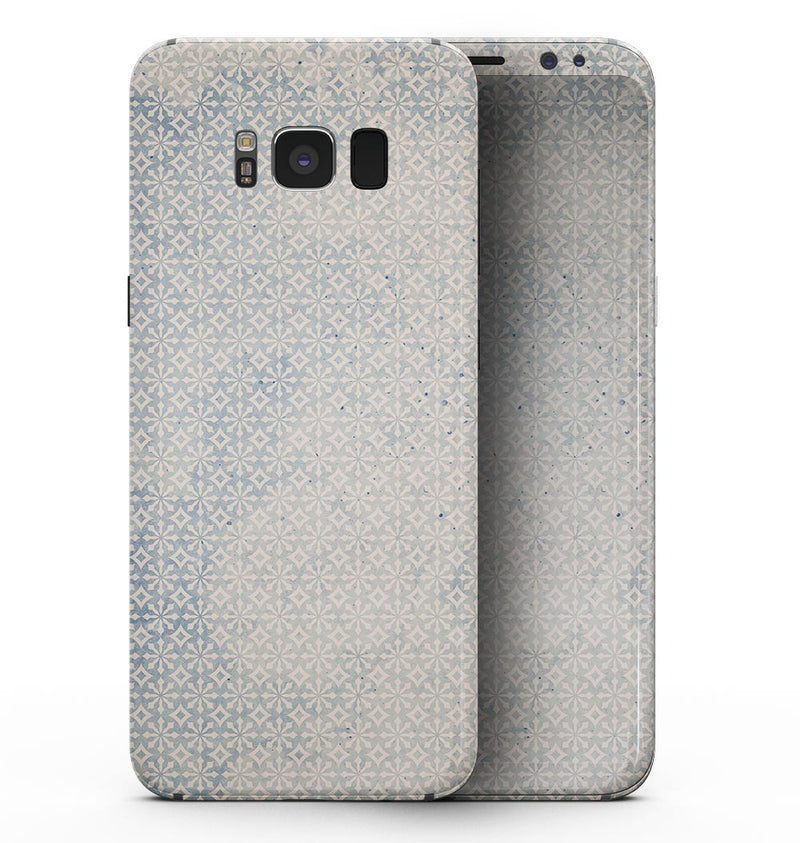 Faded Blue and White Snowflake Pattern - Samsung Galaxy S8 Full-Body Skin Kit