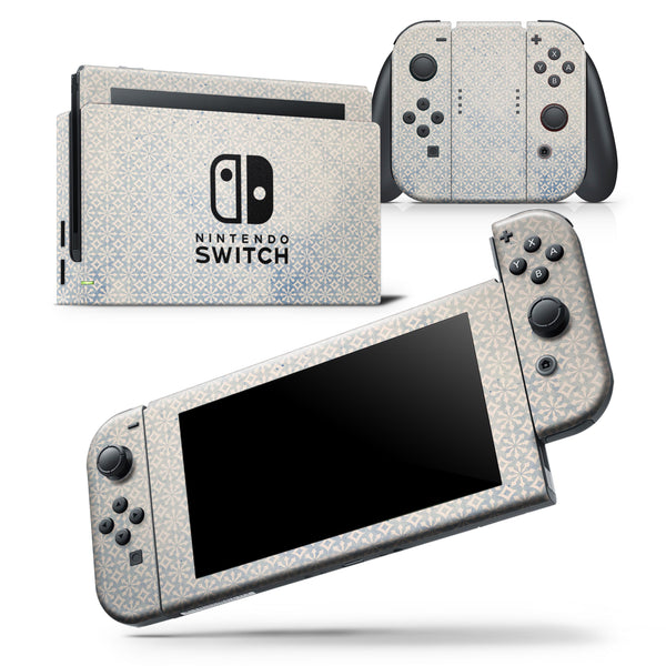 Faded Blue and White Snowflake Pattern - Skin Wrap Decal for Nintendo Switch Lite Console & Dock - 3DS XL - 2DS - Pro - DSi - Wii - Joy-Con Gaming Controller