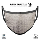 Faded Brown Verticle Damask Pattern - Made in USA Mouth Cover Unisex Anti-Dust Cotton Blend Reusable & Washable Face Mask with Adjustable Sizing for Adult or Child