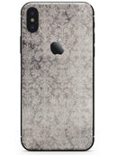 Faded Brown Verticle Damask Pattern - iPhone X Skin-Kit