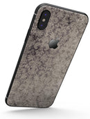 Faded Brown Verticle Damask Pattern - iPhone X Skin-Kit