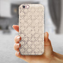 Faded Brown and Tan Oval Pattern iPhone 6/6s or 6/6s Plus 2-Piece Hybrid INK-Fuzed Case