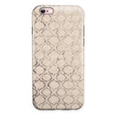 Faded Brown and Tan Oval Pattern iPhone 6/6s or 6/6s Plus 2-Piece Hybrid INK-Fuzed Case