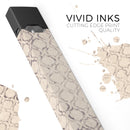 Faded Brown and Tan Oval Pattern - Premium Decal Protective Skin-Wrap Sticker compatible with the Juul Labs vaping device