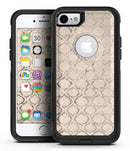 Faded Brown and Tan Oval Pattern - iPhone 7 or 7 Plus Commuter Case Skin Kit